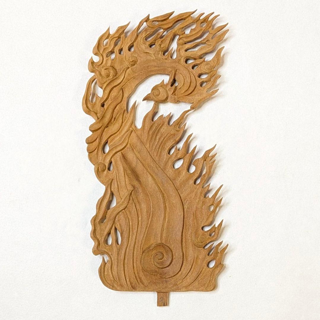 【セール最終日・新品】 不動明王　総白檀　上彫　総高さ約21㎝　台付　不動様