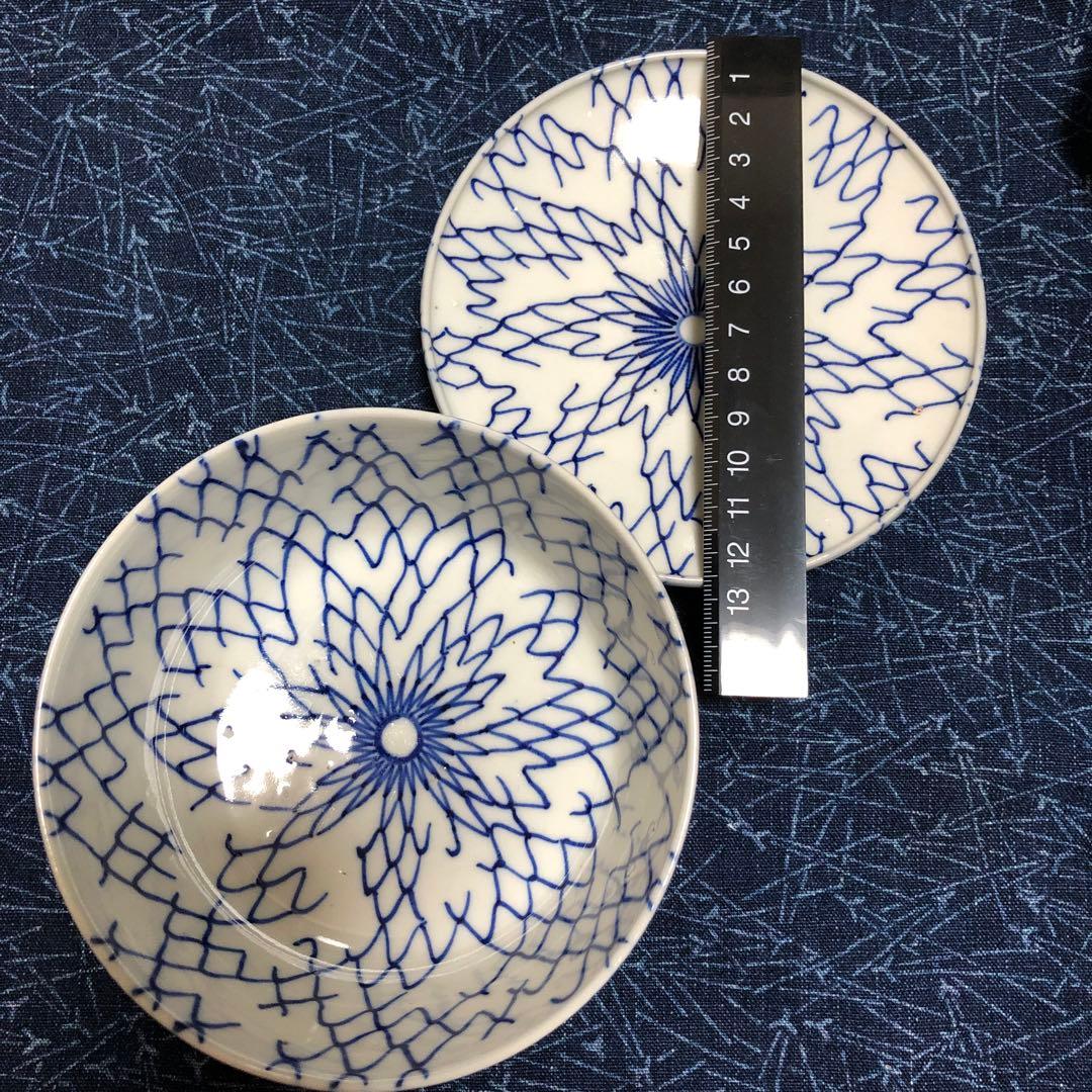 古伊万里　総破れ網手　蓋付き陶器椀物　江戸時代