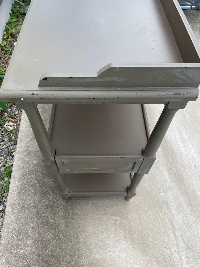 na アンティーク調　キャビネット　ラック　シェルフ　木製　引き出し付き