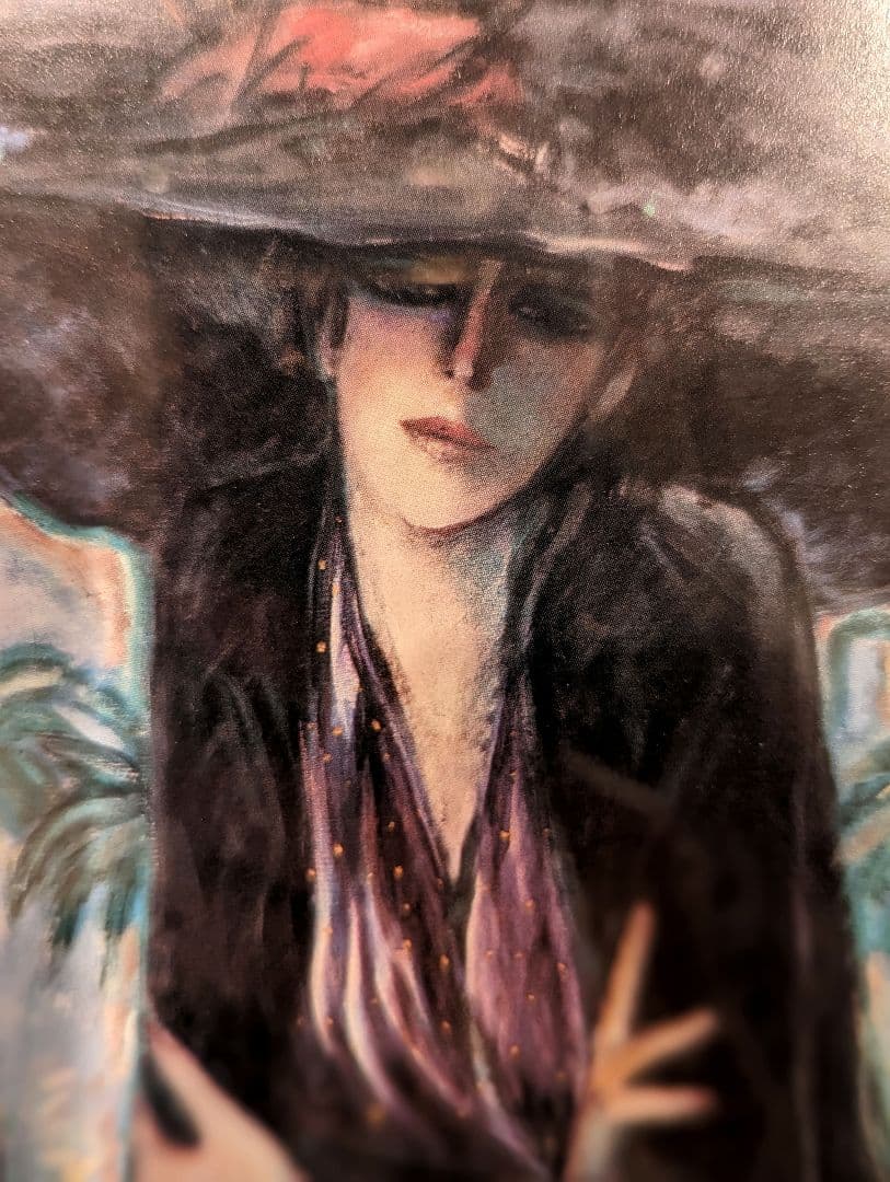 カシニョール　絵画　女性　サインなし　絵画額