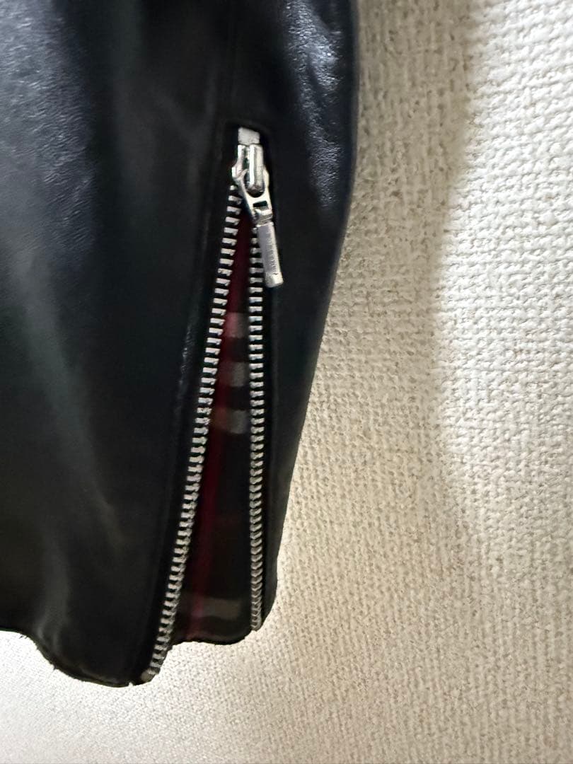 BURBERRY BLACK LABEL レザーライダースジャケット Lブラック