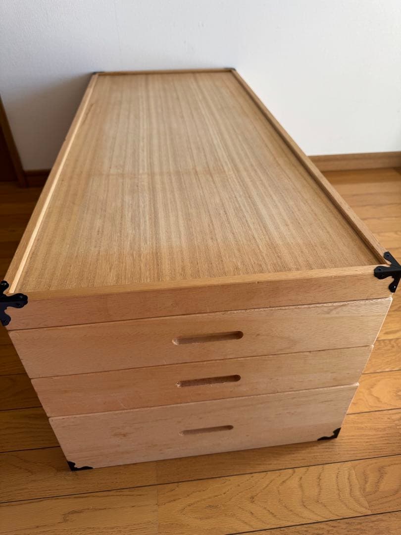 桐製 衣装ケース 3段 桐箱 桐ケース