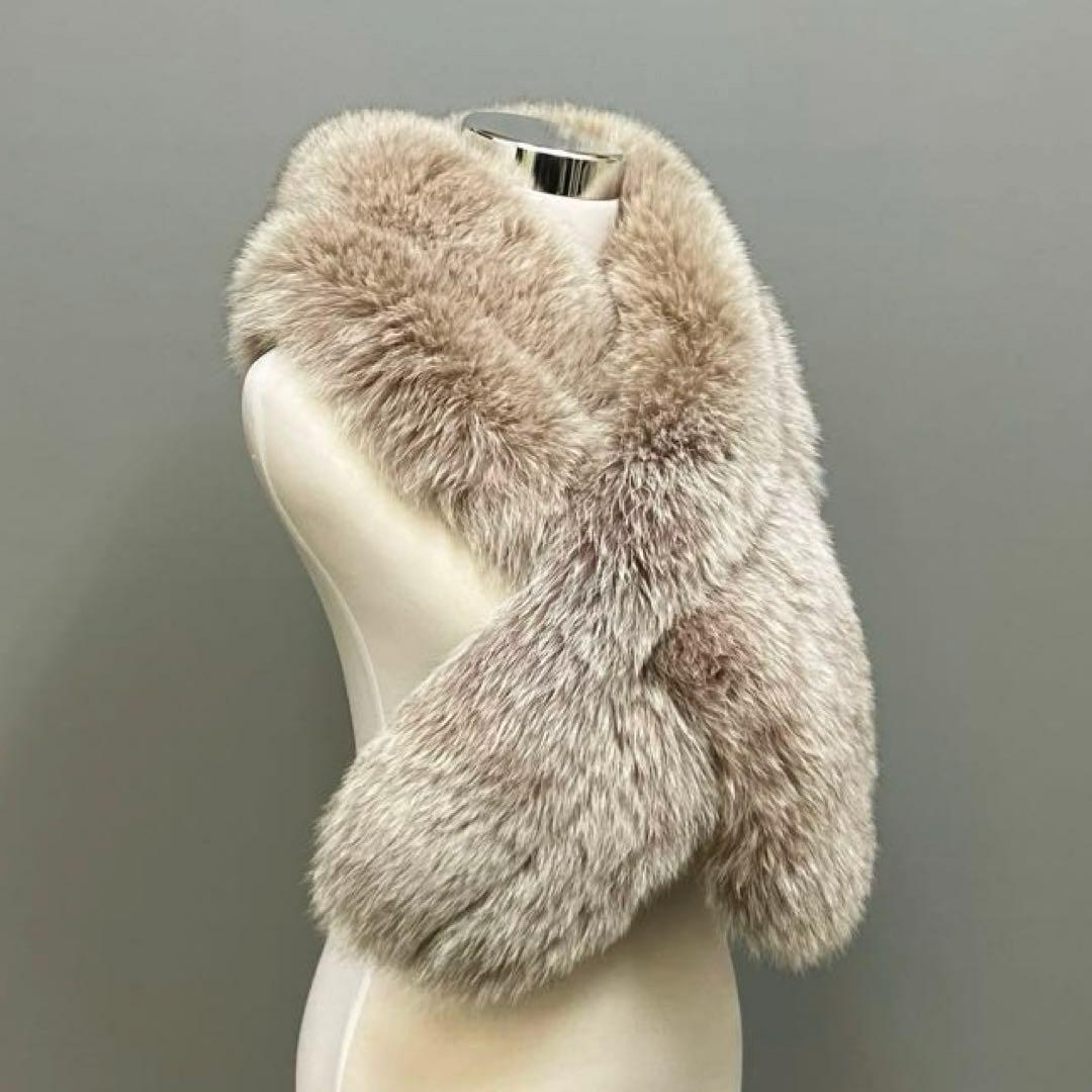 《美品》サガフォックスSAGA FURS フォックスマフラー　ふわふわ　219