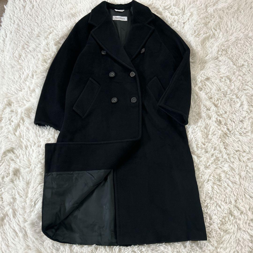 美品Max Mara 白タグ カシミヤウール ダブルブレスト チェスターコート