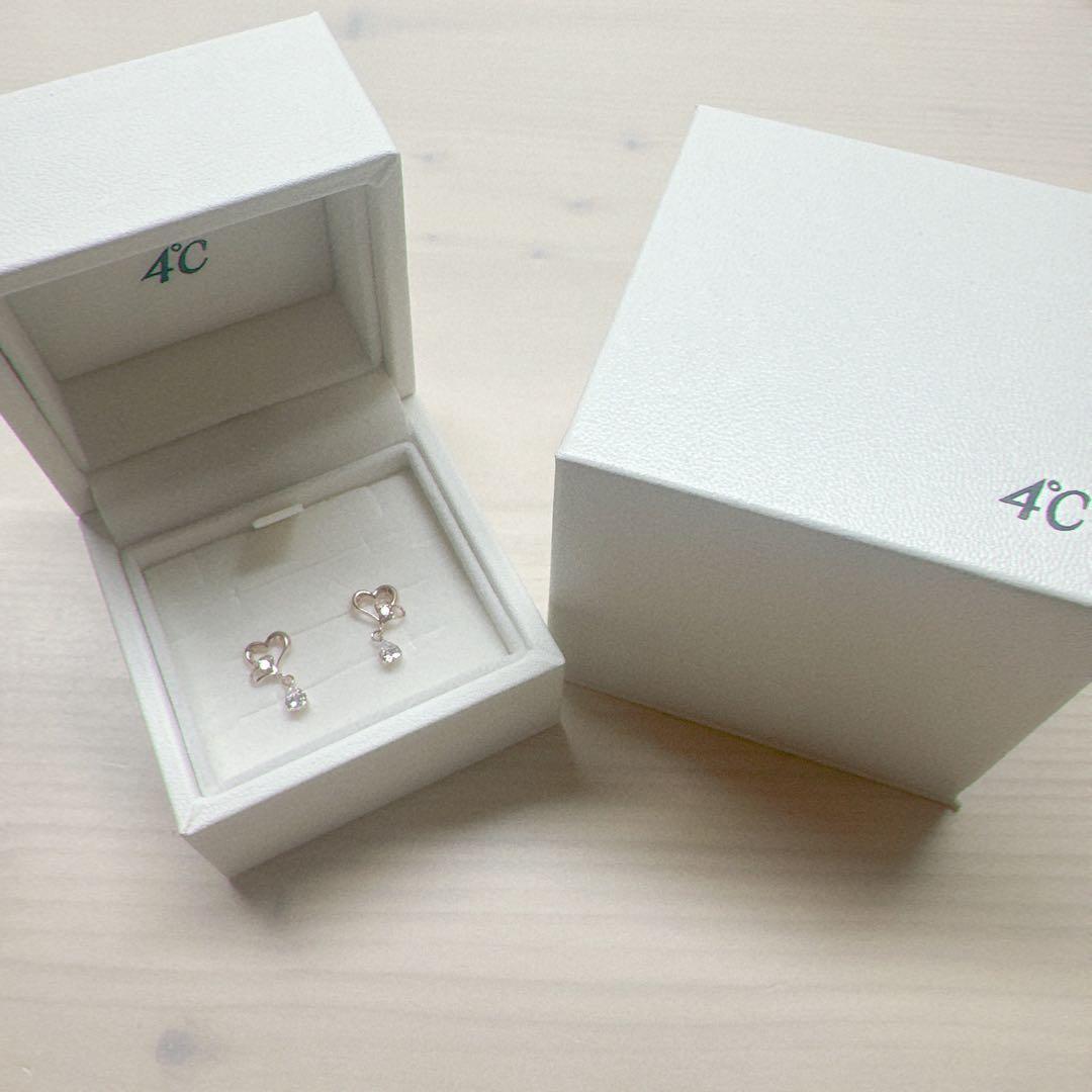 xyz 4℃ K10ピンクゴールド ピアス