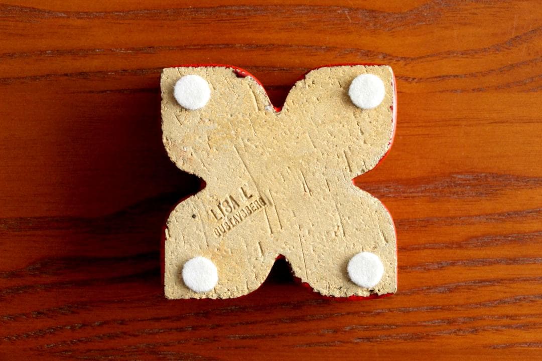 Lisa Larson リサラーソン キャンドルスタンド 赤4