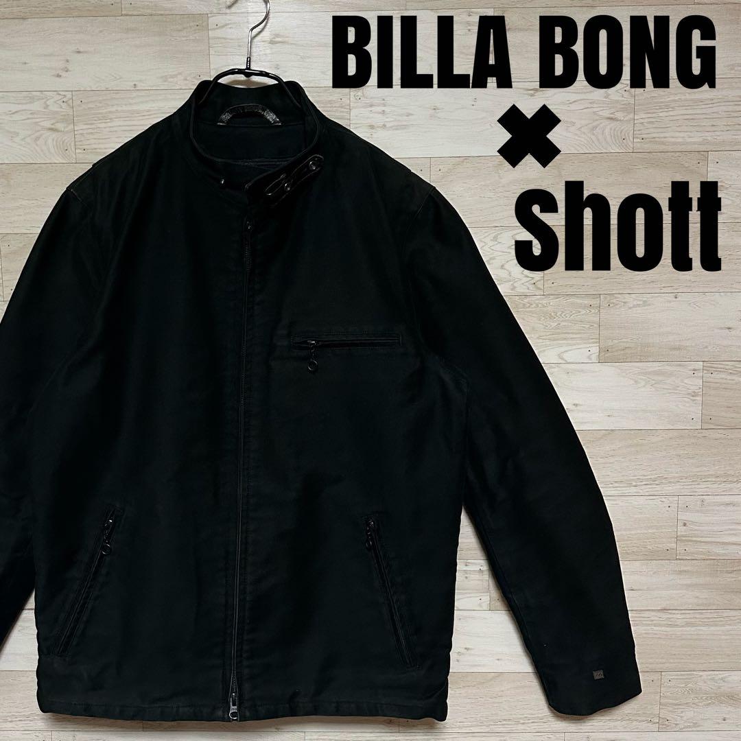 ✨Schott×Billabong 限定コラボ シングルライダースジャケットL✨