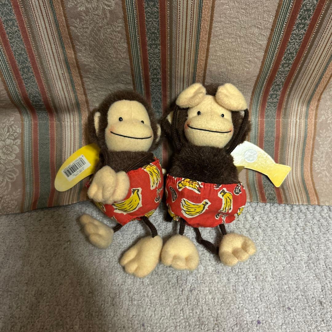 昭和 レトロ ぬいぐるみ 猿 バナナ 吸盤 かわいい 5体