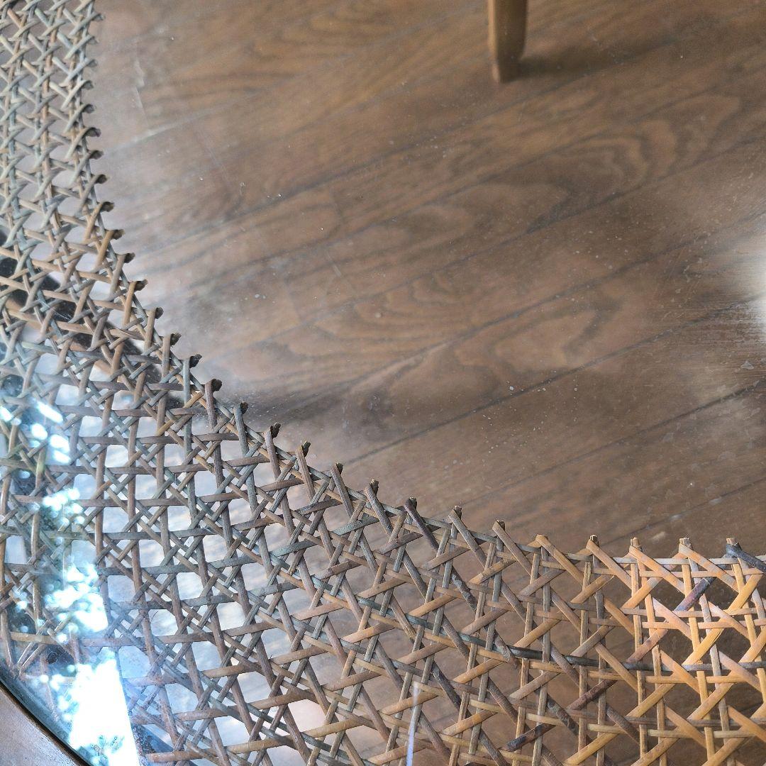 都内限定 イタリア 円形コーヒーテーブル ガラス天板 猫脚