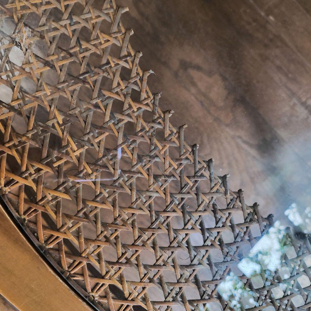 都内限定 イタリア 円形コーヒーテーブル ガラス天板 猫脚