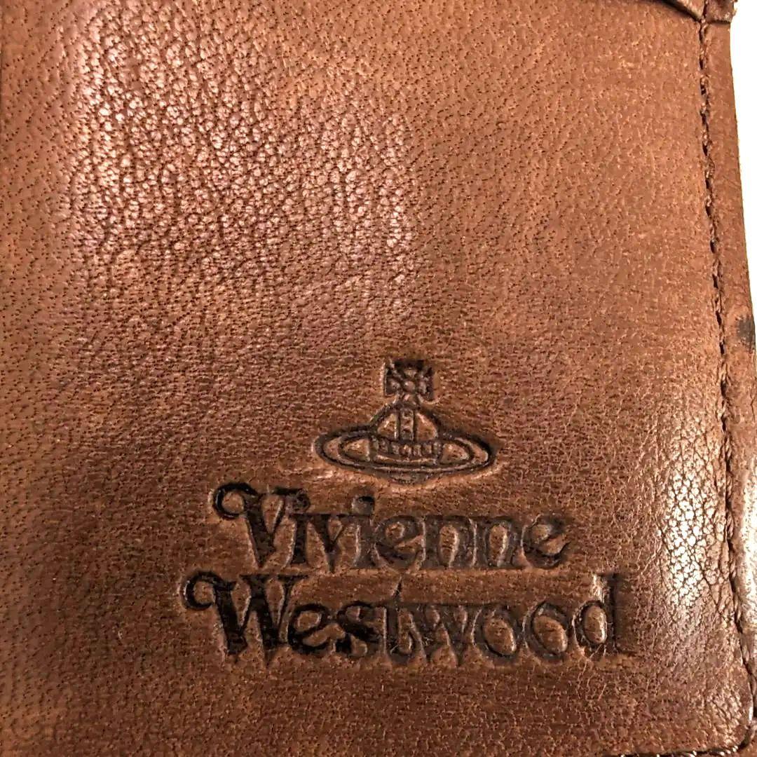 Vivienne Westwood 本革 折り財布 ブラウン 使用感あり d51