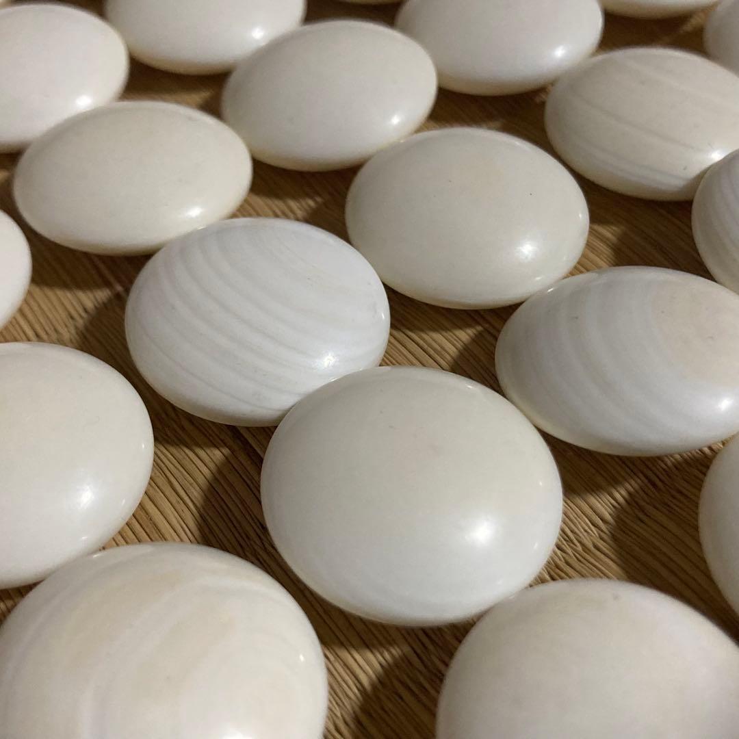 囲碁　碁石　蛤　蛤碁石　 本蛤 那智黒　白×181 黒×181 34号