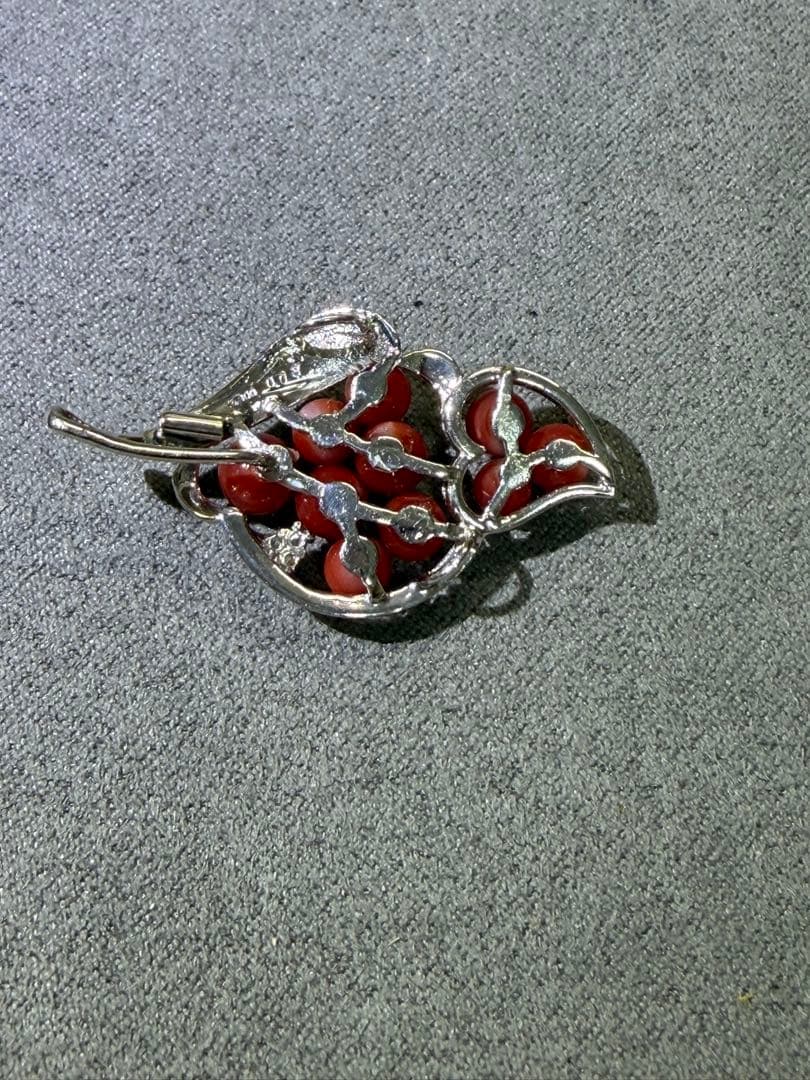 ｍｉｕトップダイヤモンド付け刻印　赤珊瑚 ペンダントトップ 珊瑚血色　5g