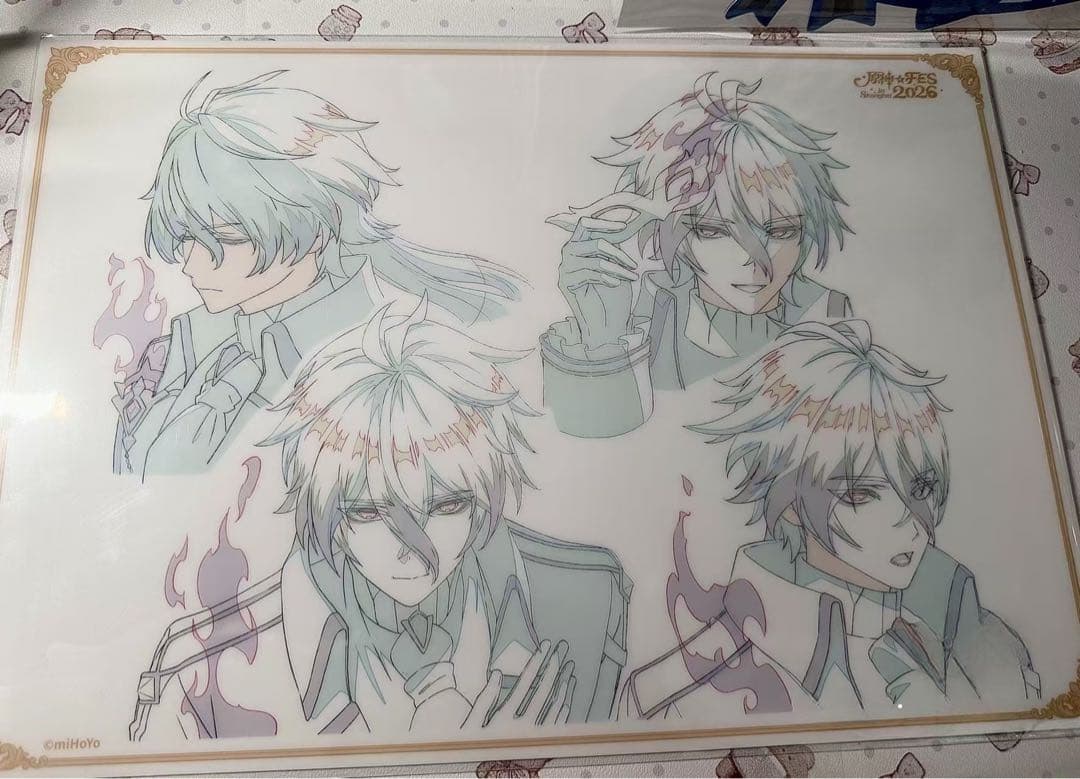 原神 fes 会場限定 vip入場特典 原画 PVCデスクマット 全種6種set