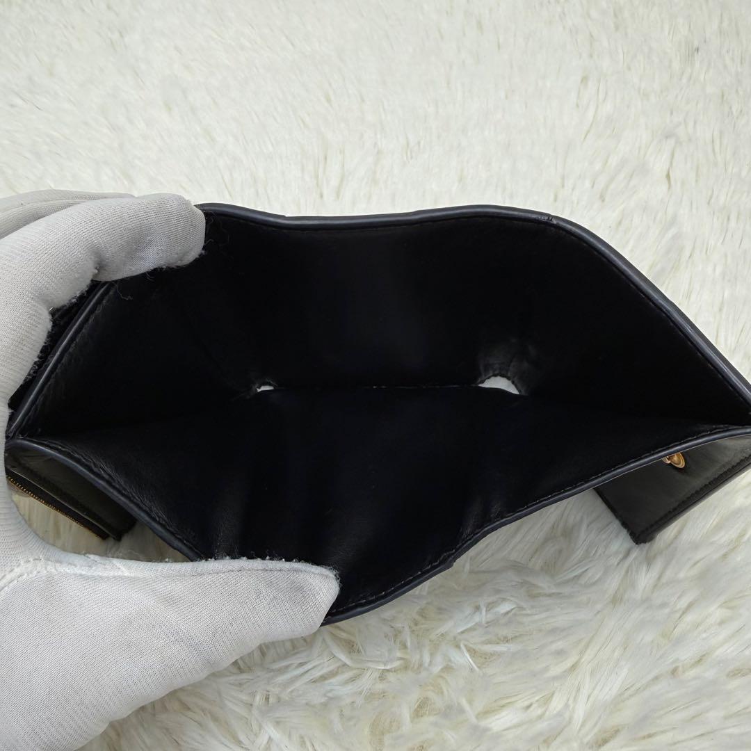✨美品✨ ボッテガヴェネタ 三つ折り 財布 カセット ブラック レザー