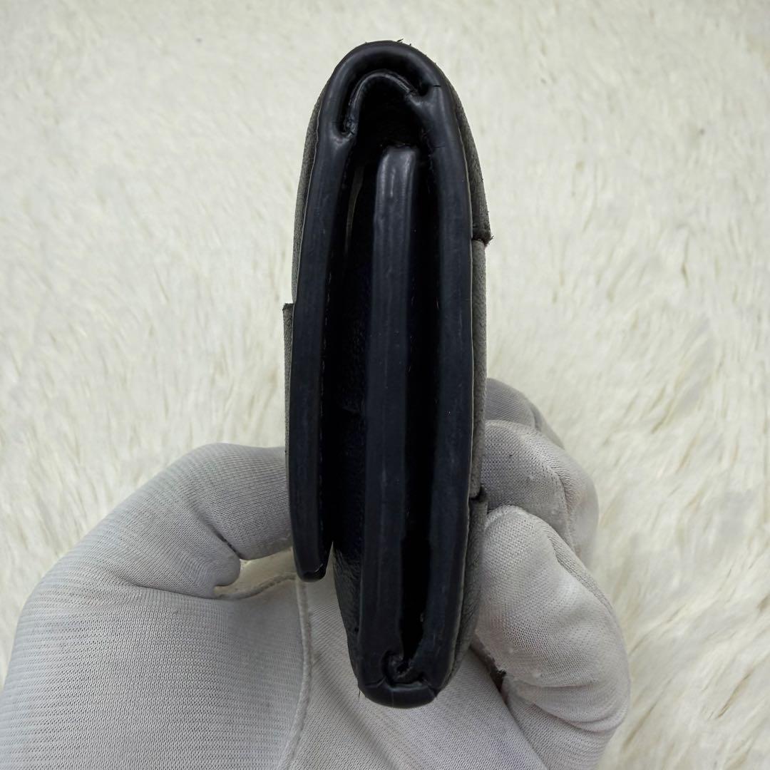 ✨美品✨ ボッテガヴェネタ 三つ折り 財布 カセット ブラック レザー