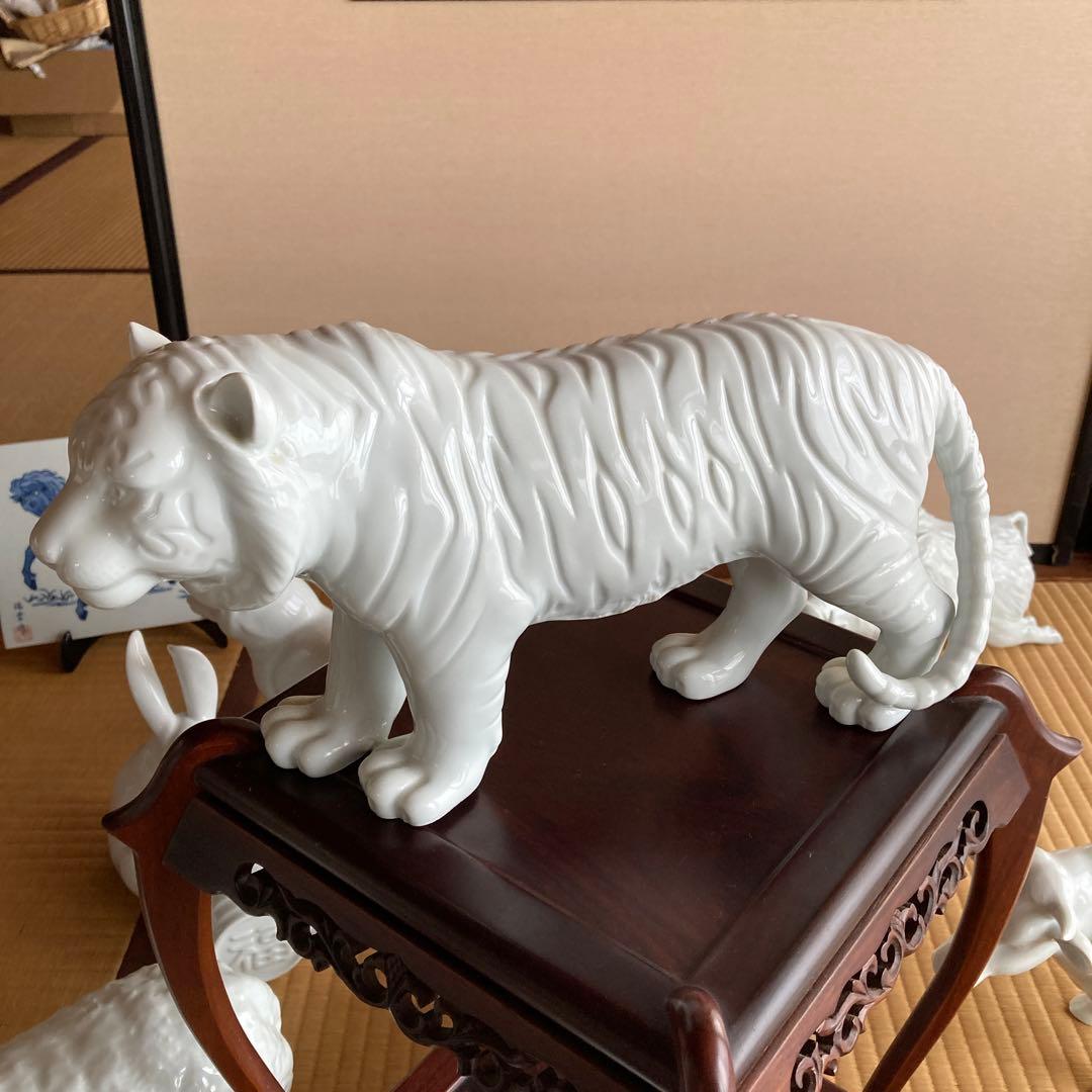 有田焼　白磁　12干支　置物セット