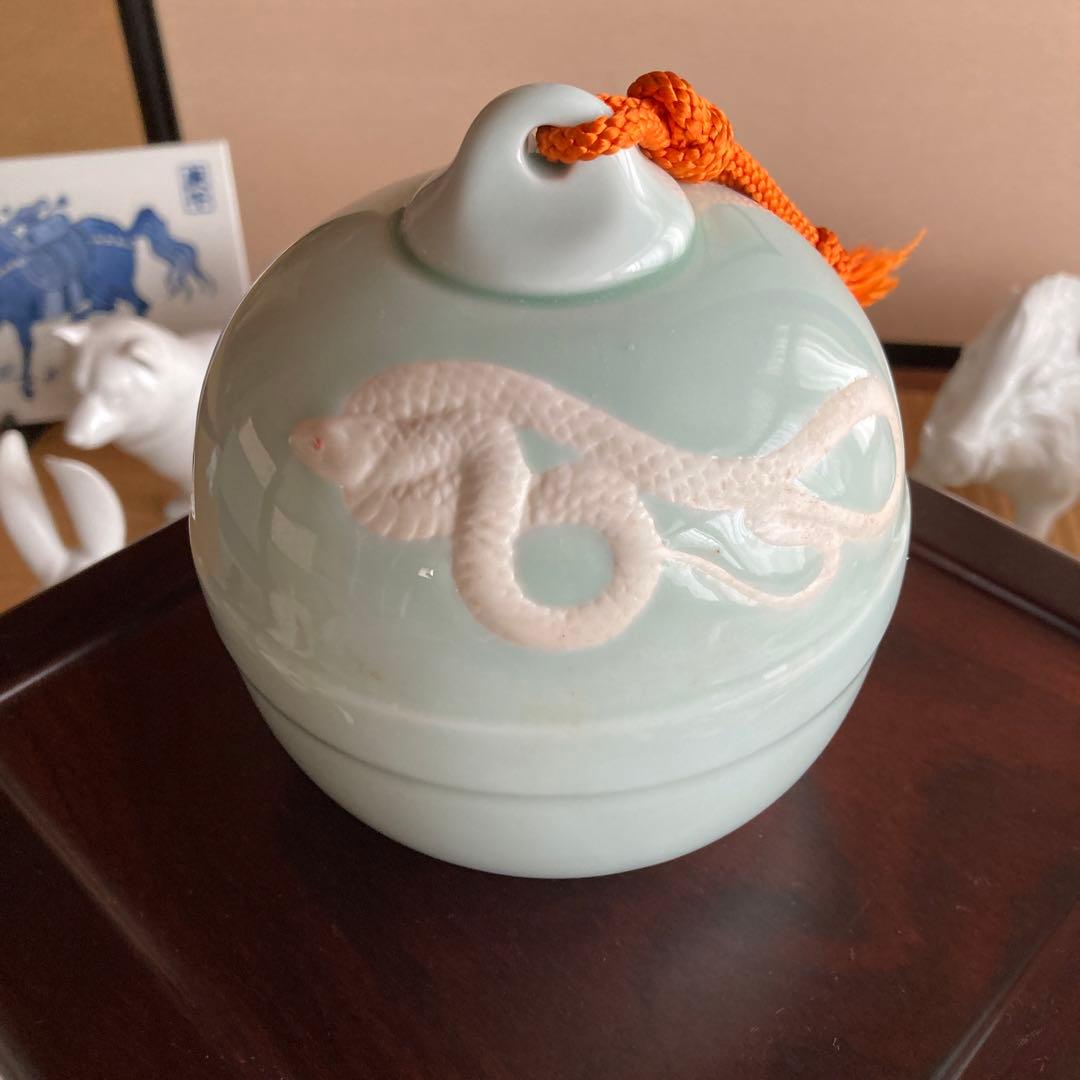 有田焼　白磁　12干支　置物セット