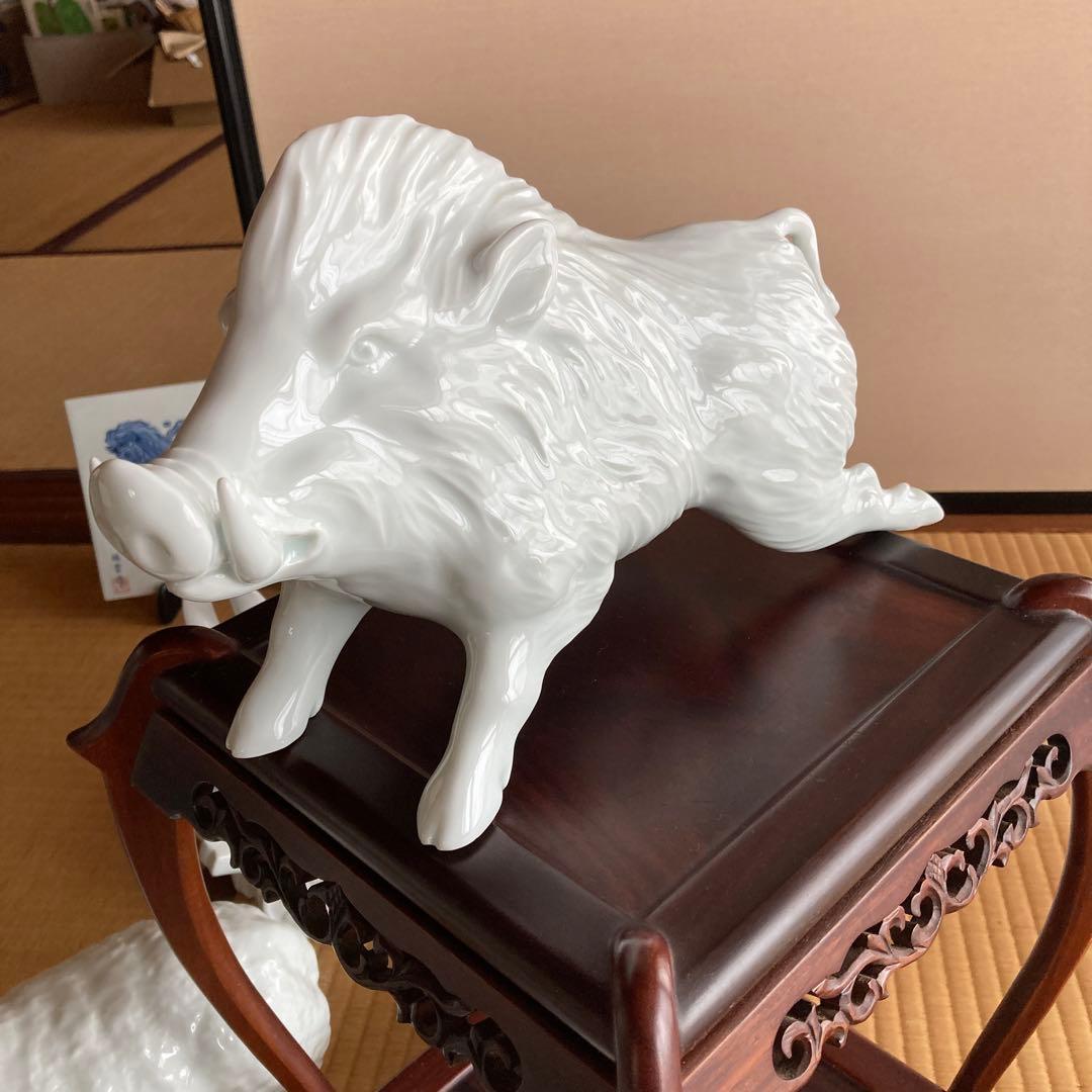 有田焼　白磁　12干支　置物セット