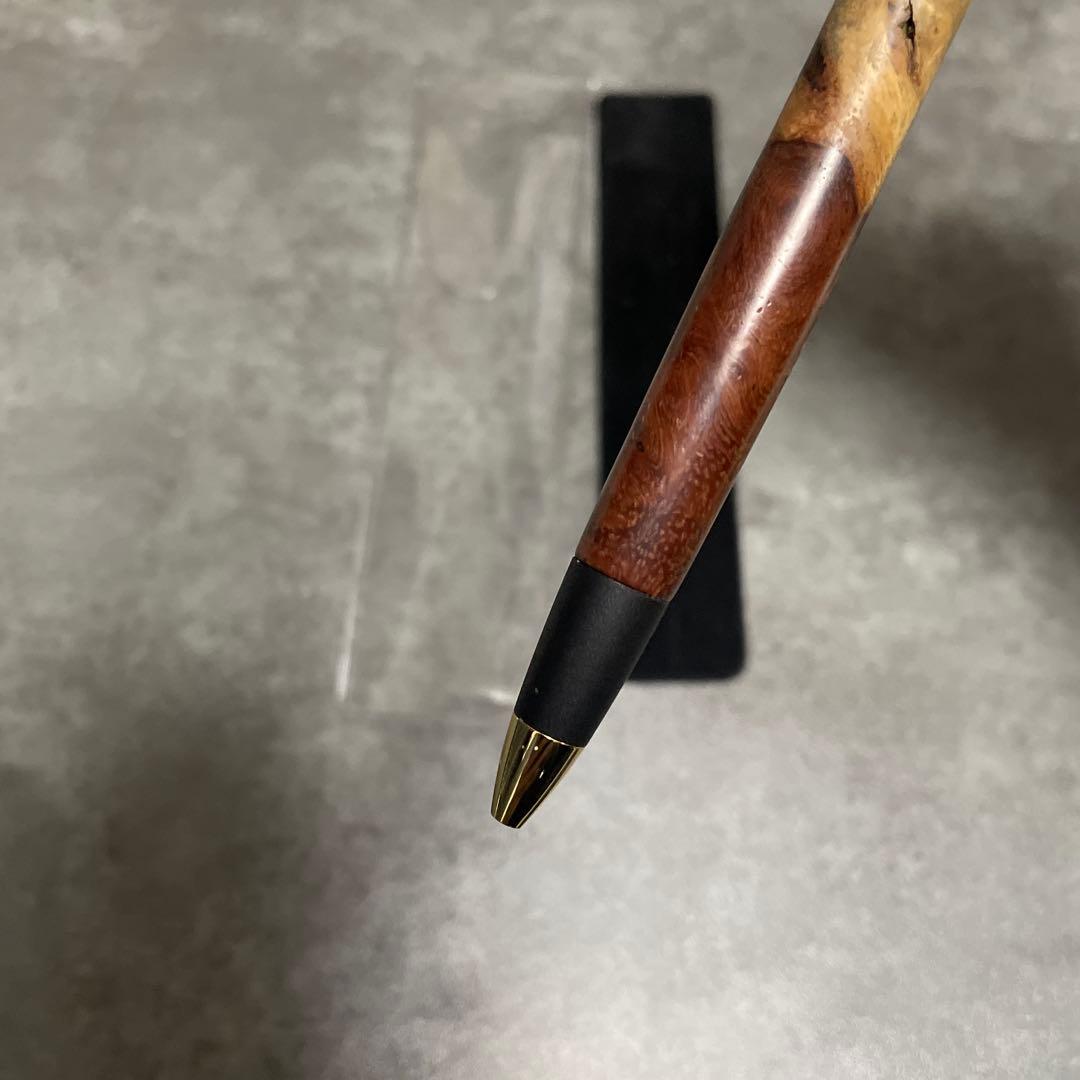 <EMさん専用>ボナンペン　旧型　花梨紅白　0.5mm