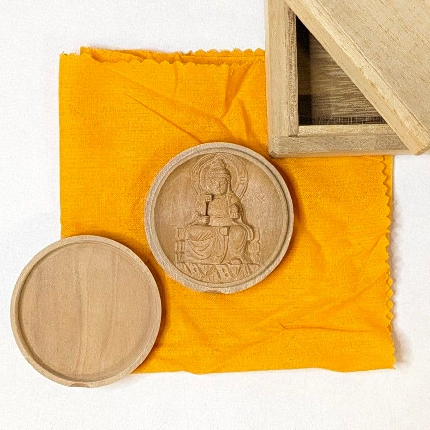 【フォロー割・新品】 香合仏　七面天女　白檀　仏龕　懐中仏　吉祥天女