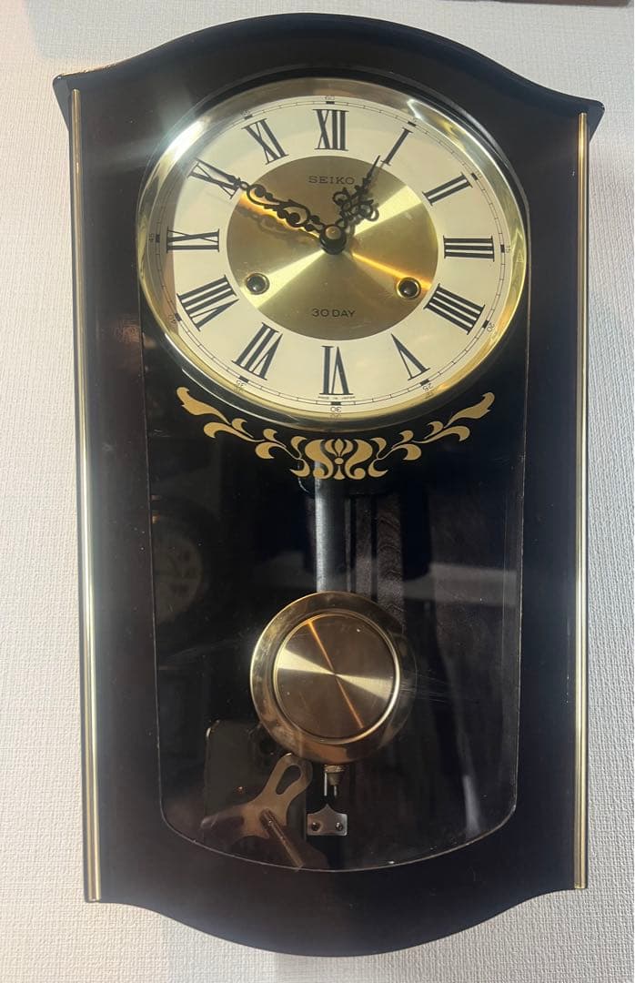 SEIKO精工30DAY 振り子時計ゼンマイ掛け時計柱時計ボンボン時計昭和レトロ