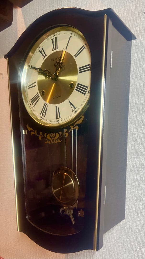 SEIKO精工30DAY 振り子時計ゼンマイ掛け時計柱時計ボンボン時計昭和レトロ