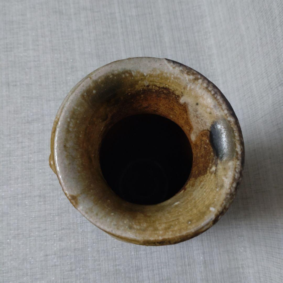 美濃伊賀　花入　山月窯　川本了生　茶道具　共箱・共布あり