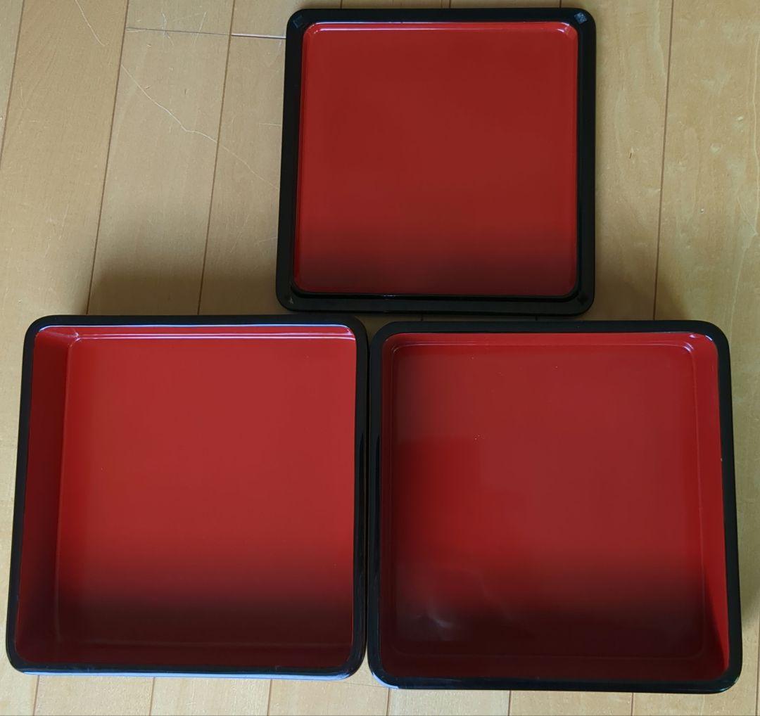 【輪島塗り　重箱】うるし塗装　天然木　地の粉漆下地　二段重箱　桜