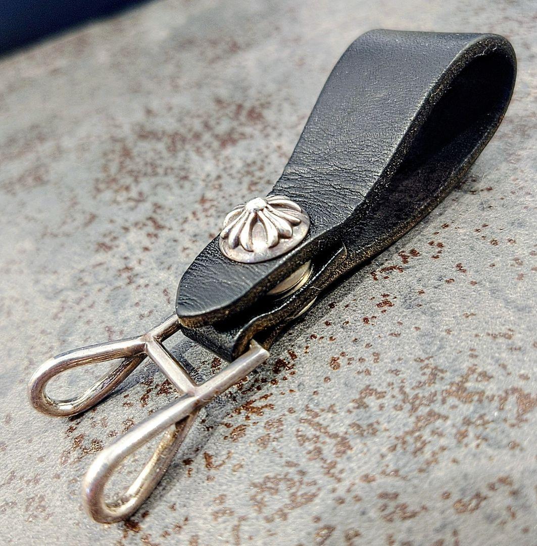 【クロムハーツ クロスボール・ボタンレザーベルトループ・インボイス原本付】