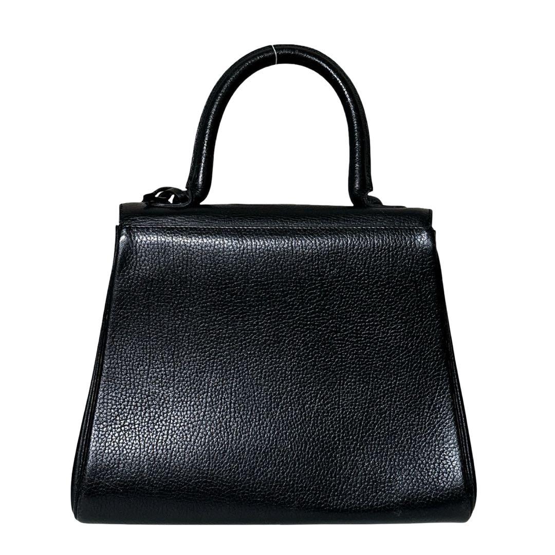 ピリ様 デルヴォー ブリヨン ハンドバッグ 鞄レザー ブラック ワンハンドル