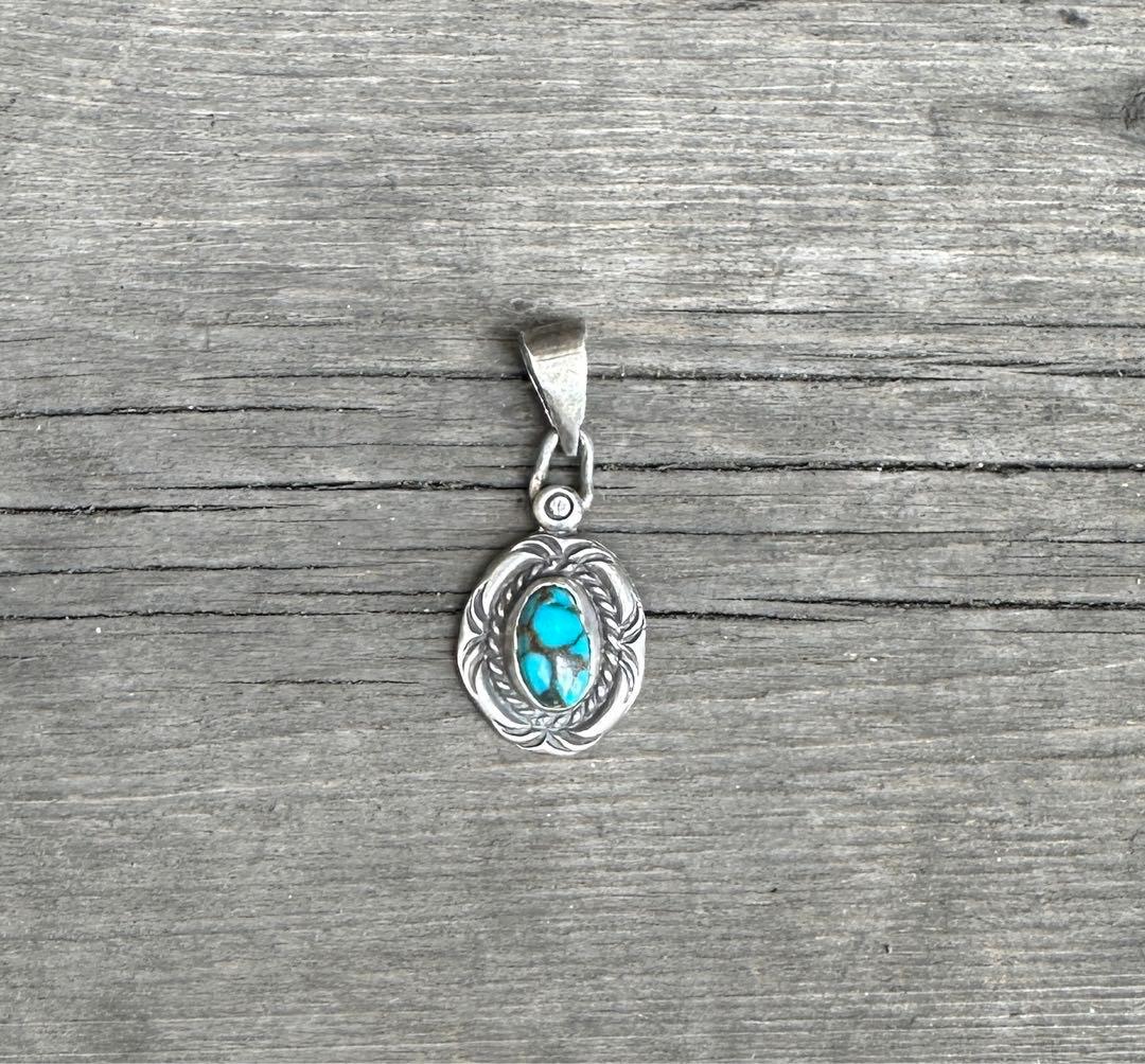 Vintage Navajo ターコイズペンダント、ヴィンテージナバホペンダント