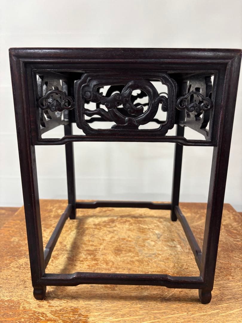 唐木　盆栽台　花台　アンティークウッドテーブル　飾り台　古美術