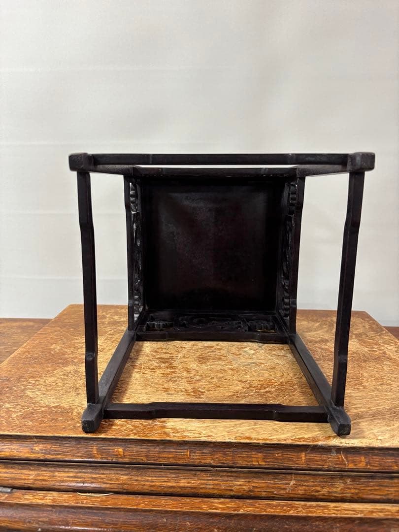 唐木　盆栽台　花台　アンティークウッドテーブル　飾り台　古美術