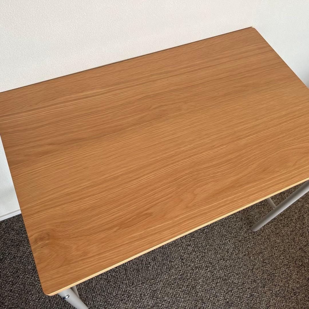 無印良品 スチールパイプテーブル 折りたたみ式 ウォームグレー 箱有り 未使用品