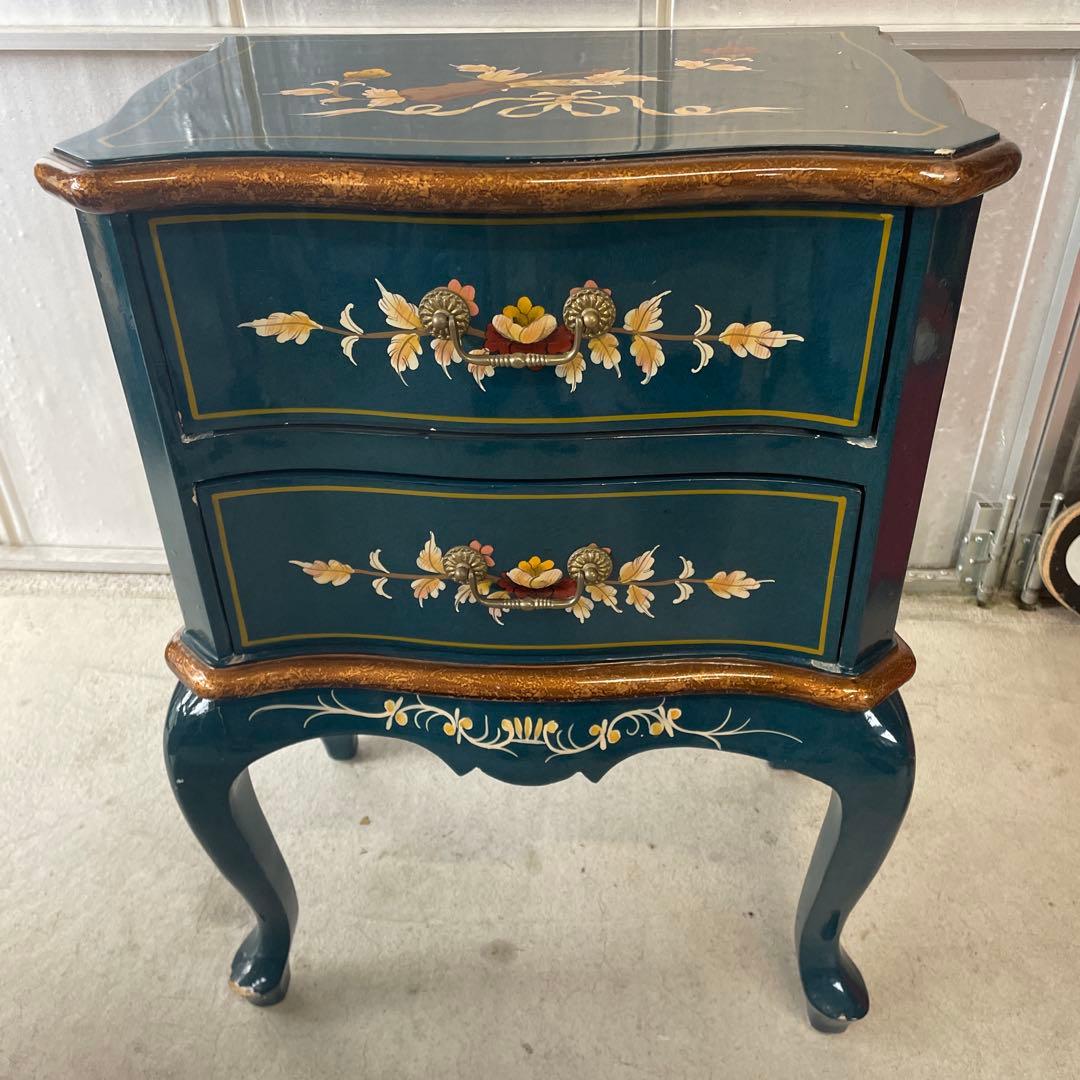 アンティーク 猫脚のサイドチェスト 飾り棚 サイドテーブル デスク