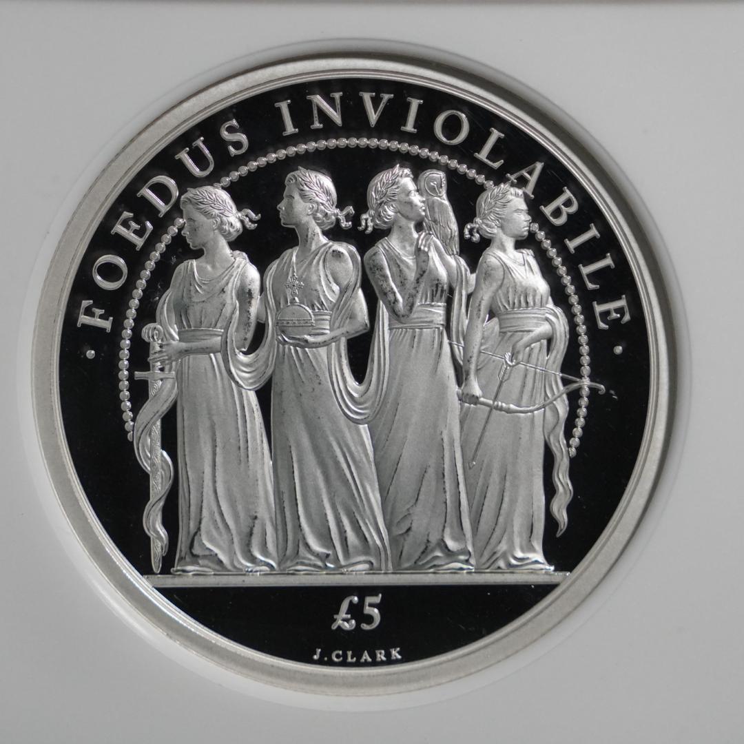 2022 オルダニー フォーグレイセス NGC PF68UC 5ポンド 銀貨