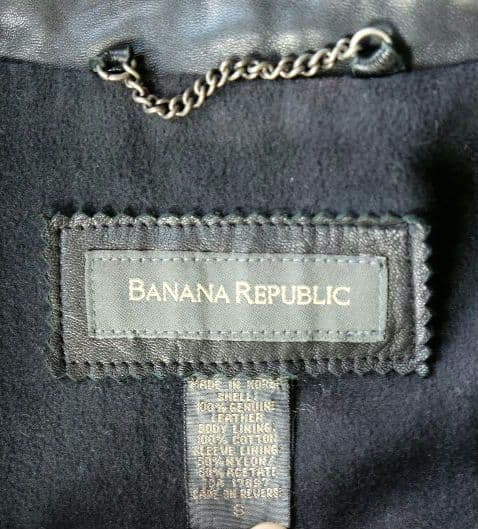 BANANA REPUBLIC 90s ヴィンテージ 短丈 レザージャケット S