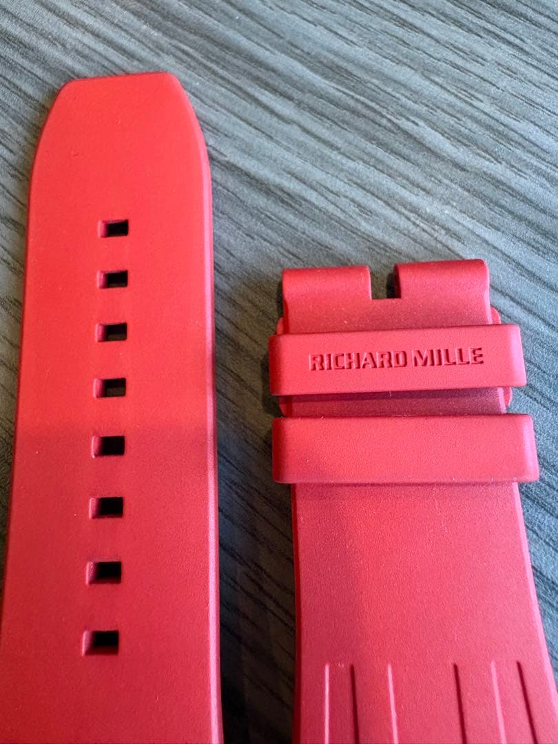リシャールミル RICHARD MILLE 25 L 用 ラバーベルト レッド