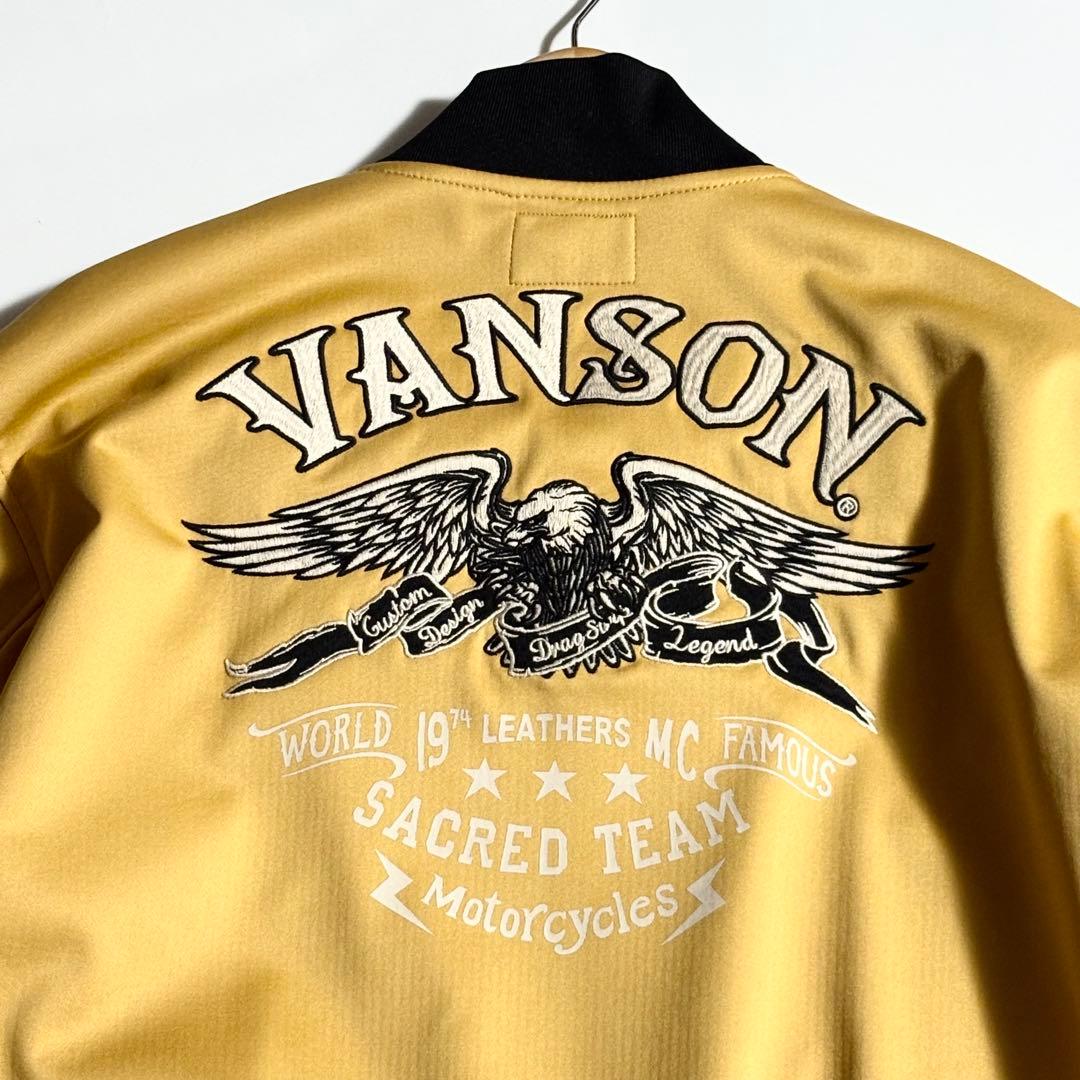 新　VANSON　バンソン　マスタード　ライダースジャケット　L