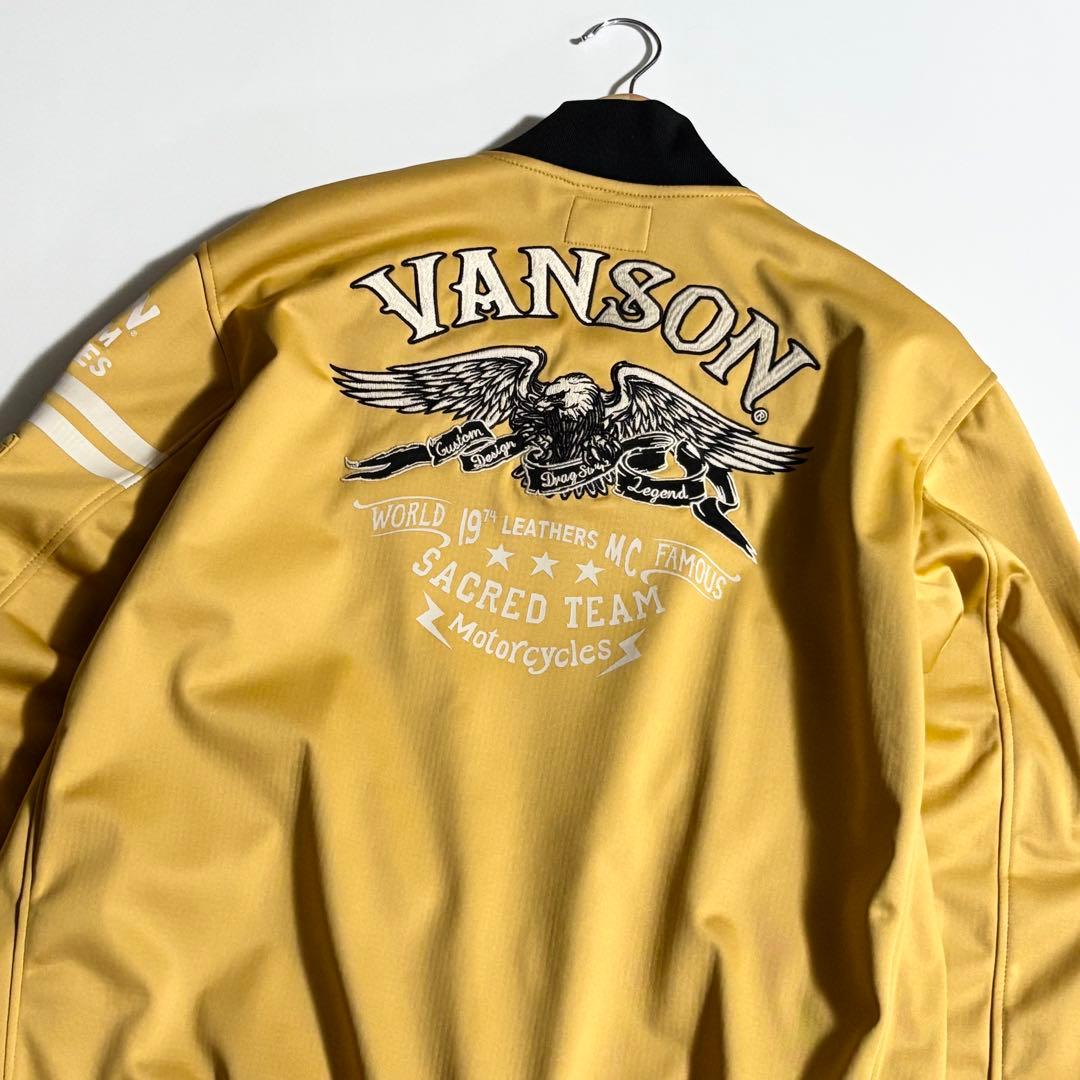 新　VANSON　バンソン　マスタード　ライダースジャケット　L