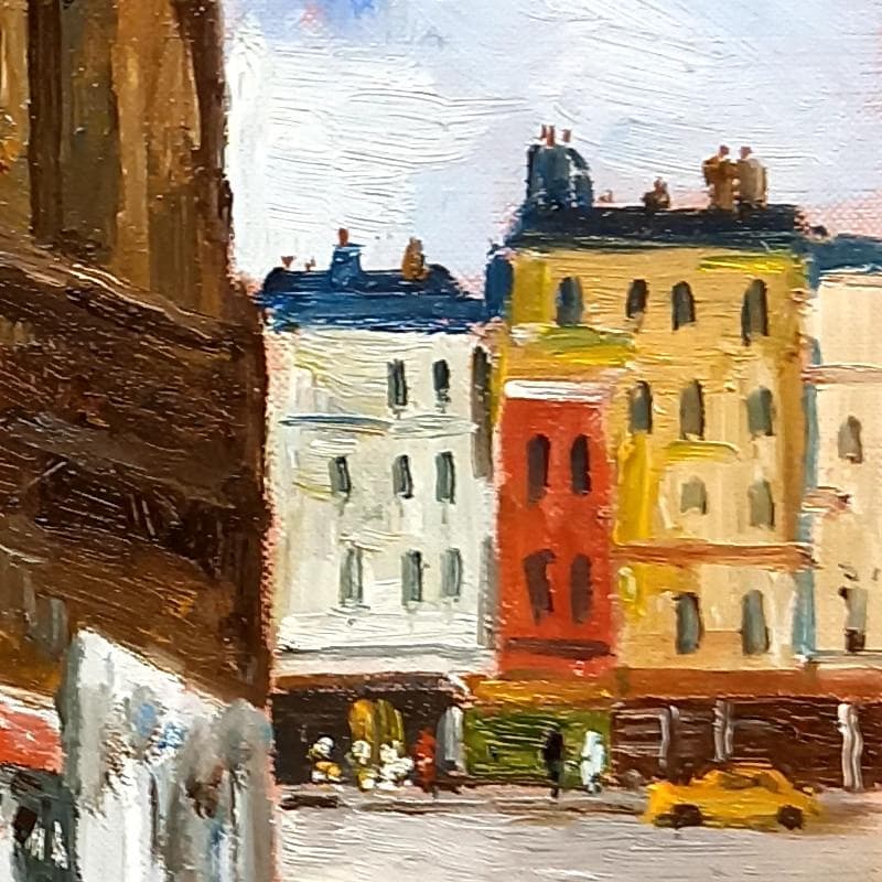 ☆佐伯 与吉郎☆「ポスターのある街角の家」油絵F８号　未使用！