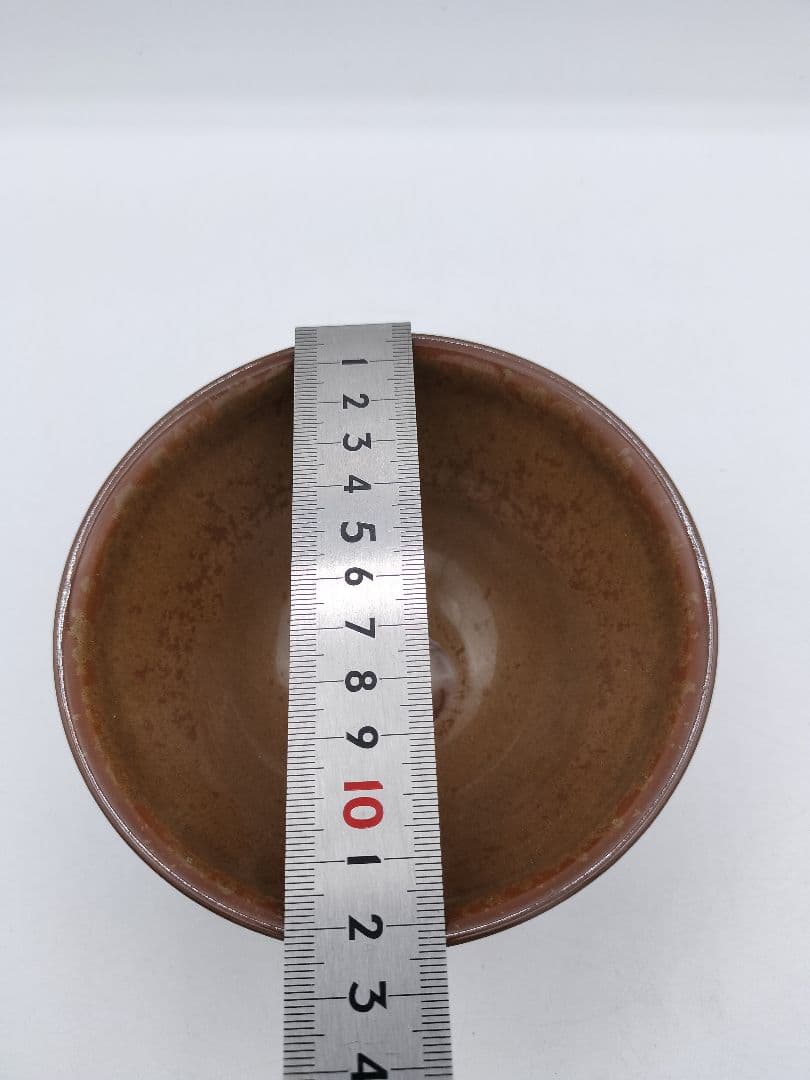 c412 数茶碗 金結晶 加藤藤山 10客 木箱 茶道具 古物