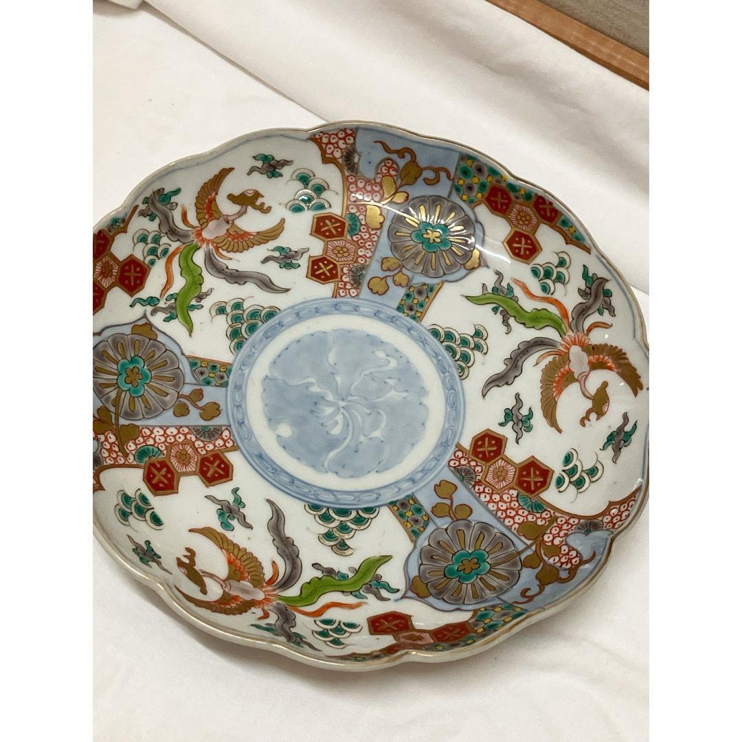希少　伊万里　なます皿　陶器　明治時代　直径21.5cm 鳳凰