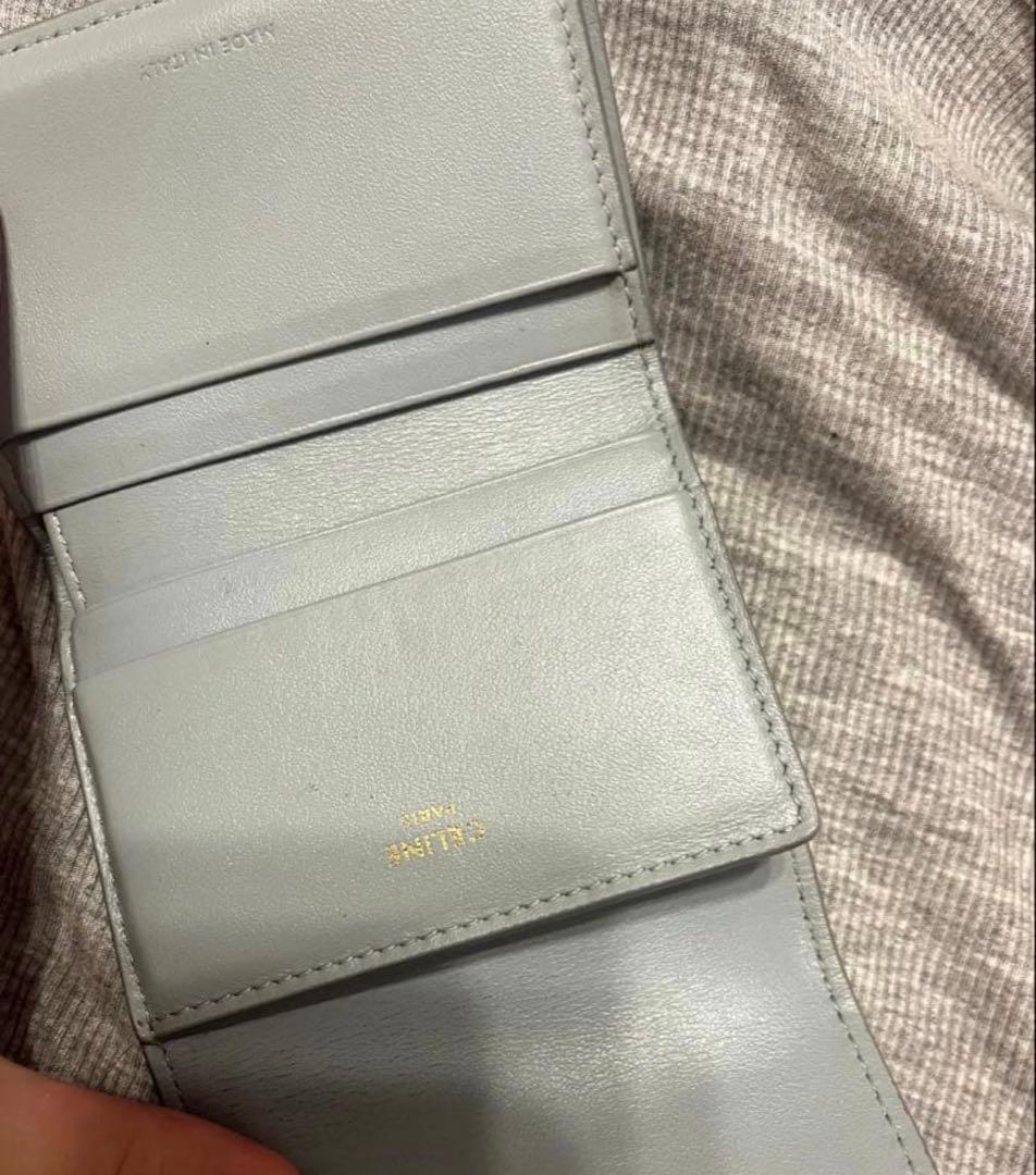 美品】CELINE セリーヌ トリオンフ コンパクトウォレット グレージュ