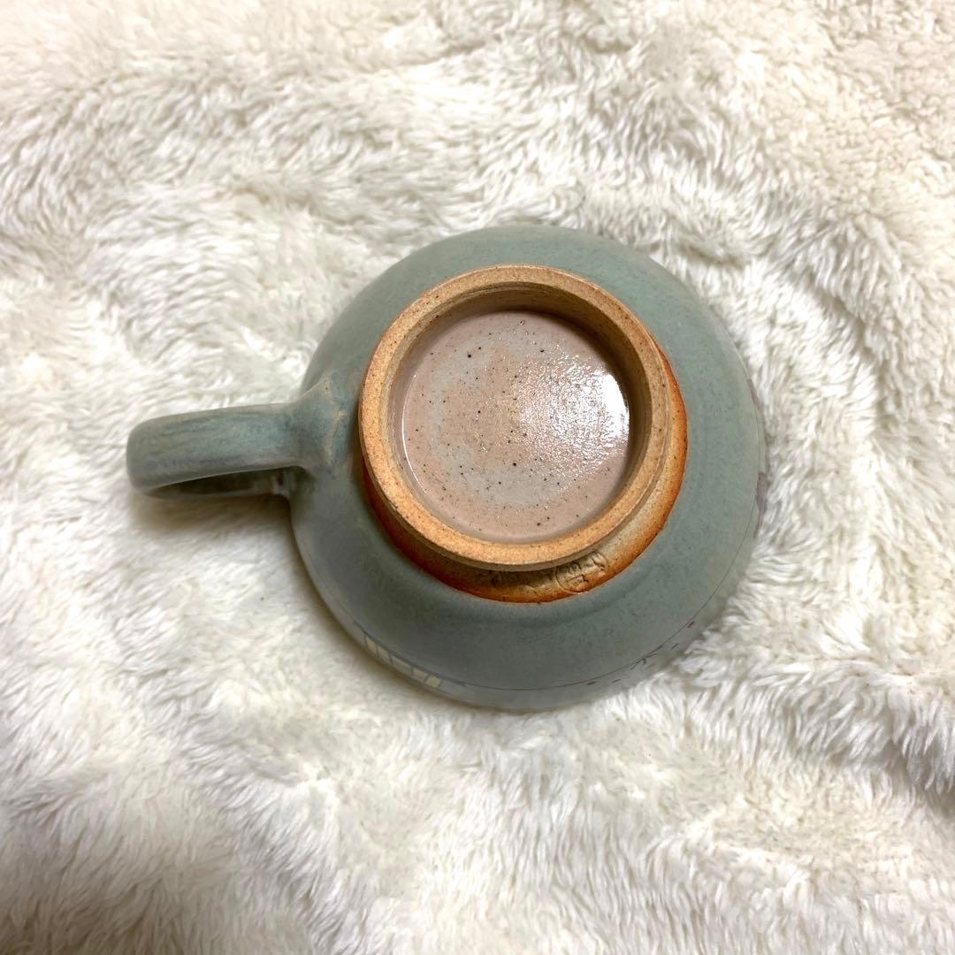 赤膚焼　カップ&ソーサー5客セット　大塩昭山　奈良絵