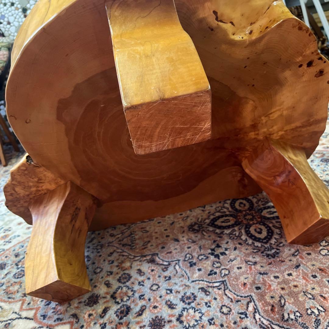 昭和レトロ 木製 天然木材 一枚板 脚付き座卓 センターテーブル ビンテージ