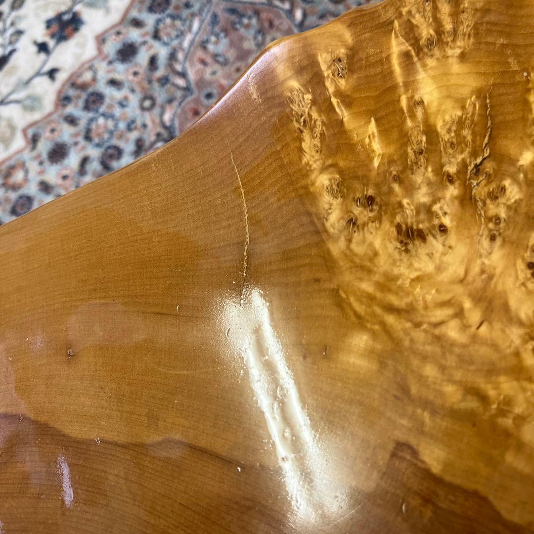 昭和レトロ 木製 天然木材 一枚板 脚付き座卓 センターテーブル ビンテージ