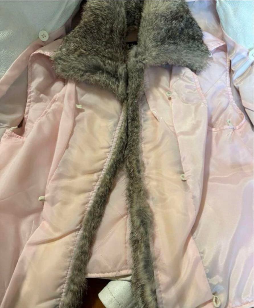 Glam 2nd y2kホワイトファージャケット