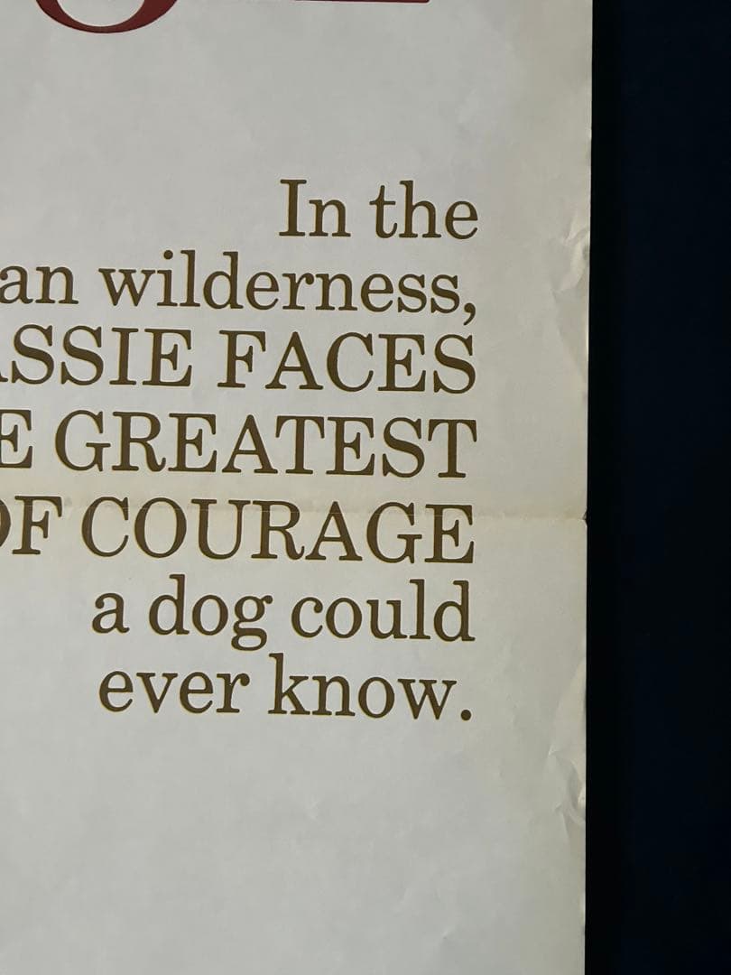名犬ラッシーの勇気　USオリジナル映画ポスター